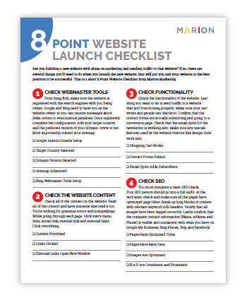 8 point seo website launch checklist
