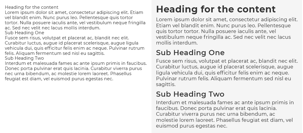 typography hierarchy