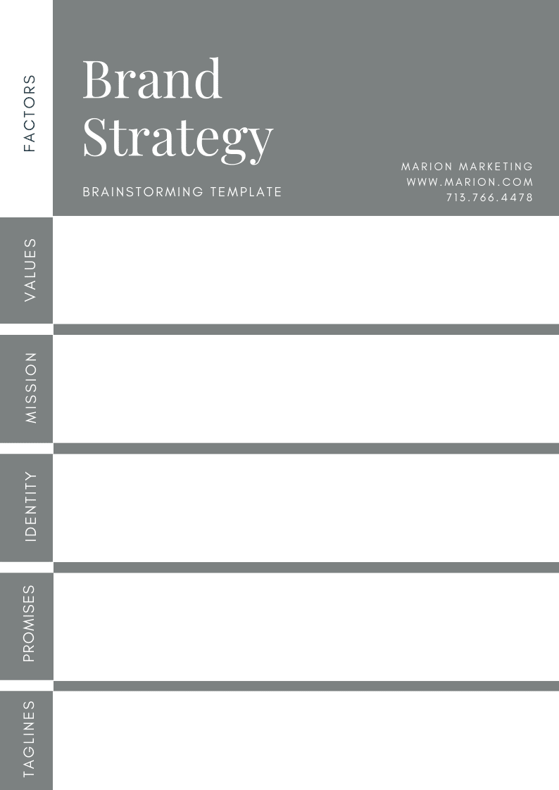 brand development strategy template