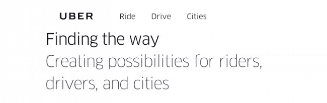 writing a mission statement with Uber