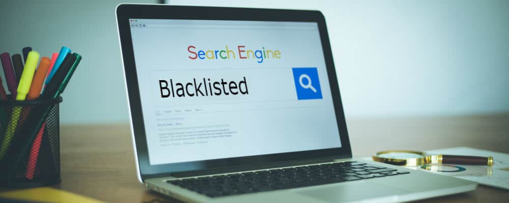 how to secure website from hackers - blacklist typed into search engine