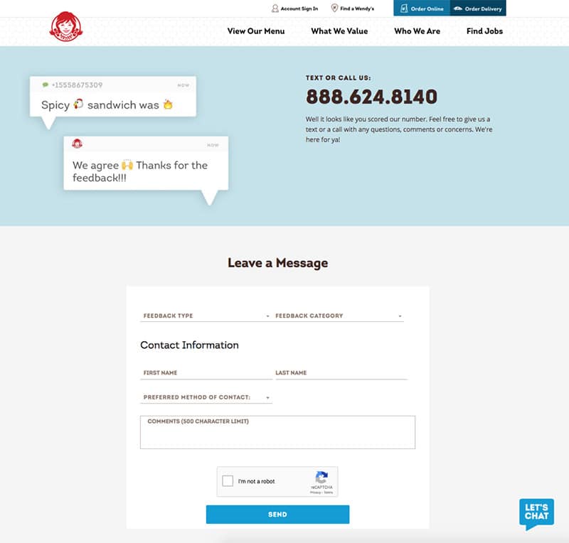 how to write a contact page