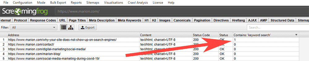 how to search for keywords on a web page