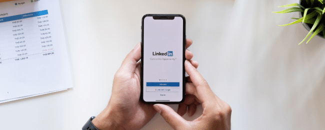 linkedin networking on phone